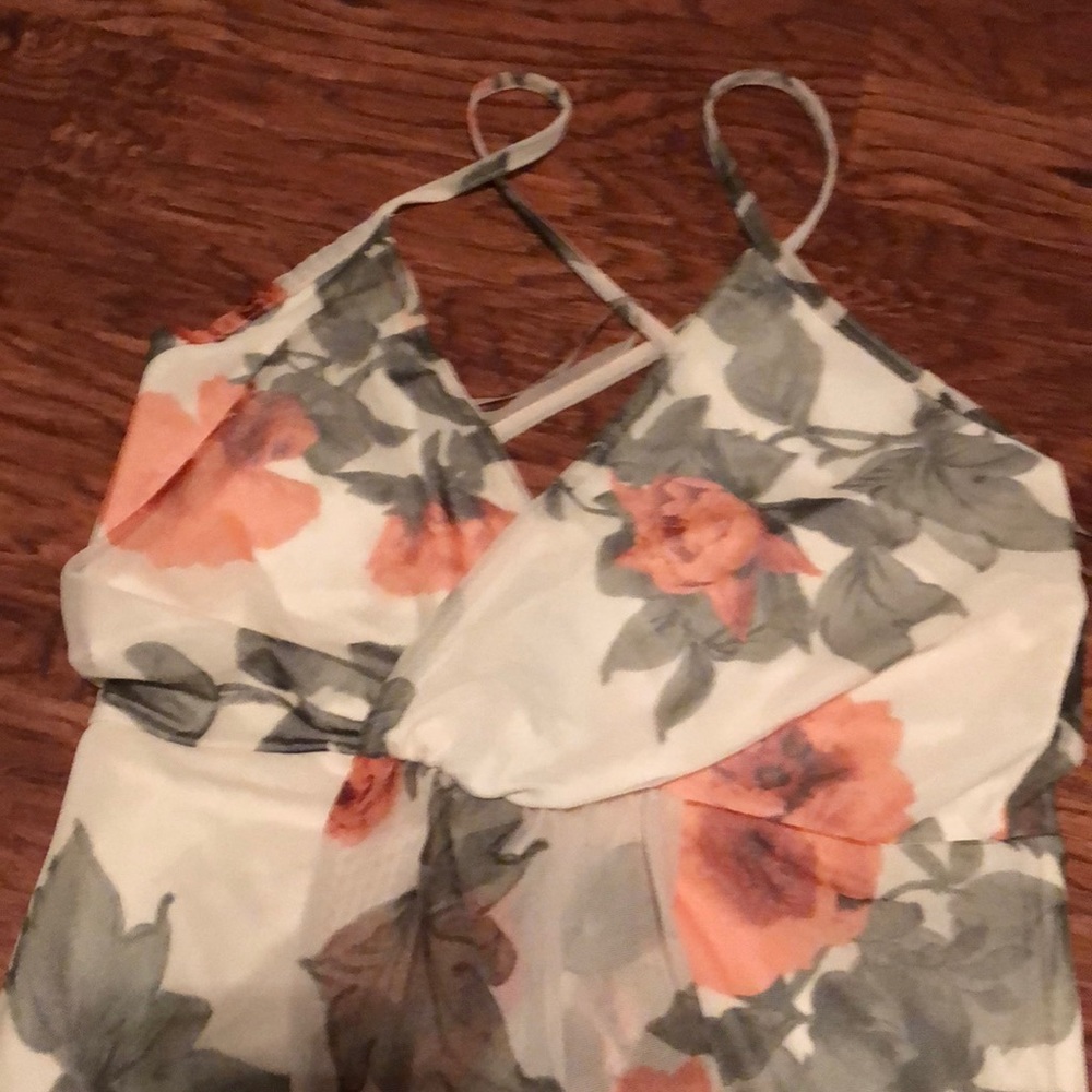 Pink floral dress